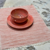 Sets de table crème et orange (lot de deux)